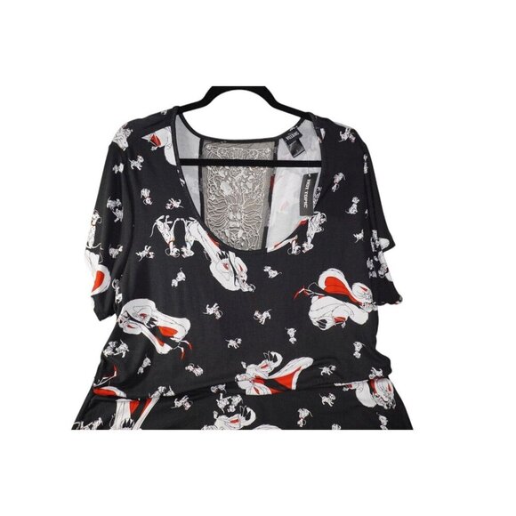 NWT Disney 101 Dalmatians Cruella De Vil Black Lace Back Dress - Size 3X - - Picture 6 of 9